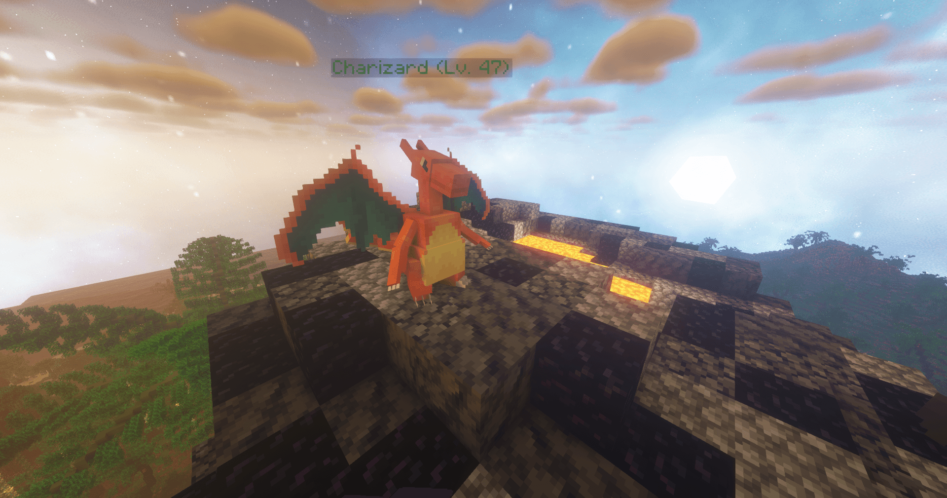 Pokemon Charizard w Minecraft